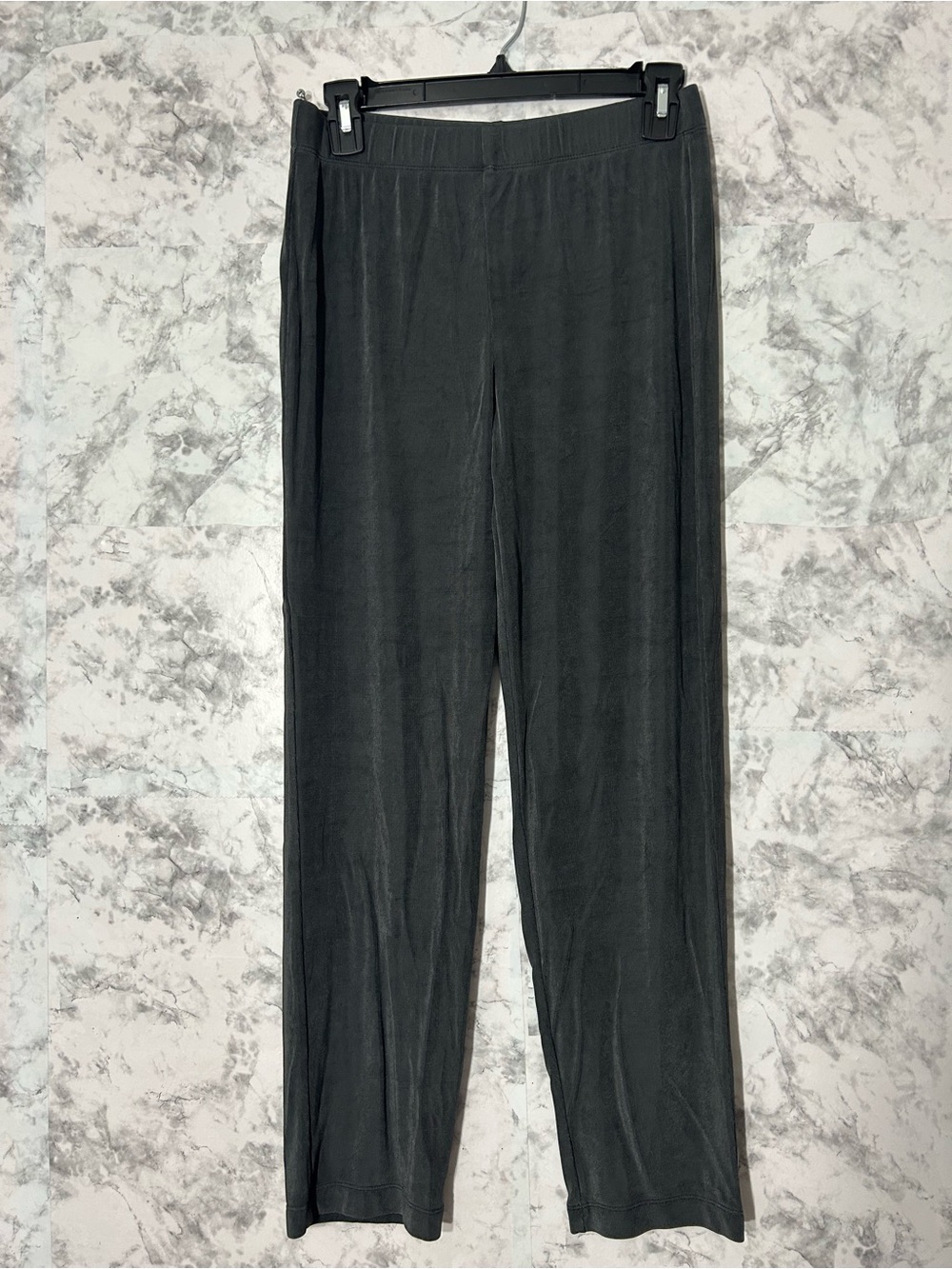 Chico’s Travelers Soft Wide-Leg Lounge Pants — Charcoal Sz 0 short